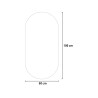 Owalne lustro łazienkowe led 50x100cm oświetlenie w stylu retro Konughs L Rabaty