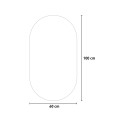 Owalne lustro łazienkowe podświetlane LED 60x100cm nowoczesne Konughs XL Rabaty