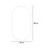 Owalne lustro łazienkowe podświetlane LED 60x100cm nowoczesne Konughs XL Rabaty