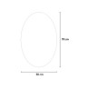 Nowoczesne owalne lustro łazienkowe LED 50x70cm podświetlane Sodin M Rabaty