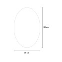 Ovalne lustro łazienkowe 60x80cm z podświetleniem led Sodin L Rabaty