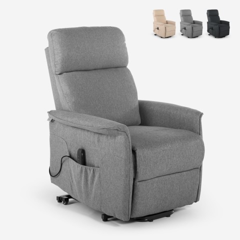 Fotel relaksacyjny elektryczny dla osób starszych z podnoszeniem siedziska na kółkach USB Giorgia Tech Promocja