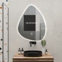 Podświetlane lustro łazienkowe 60x80cm led design w kształcie kropli Vmidur L Sprzedaż