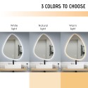 Podświetlane lustro łazienkowe 60x80cm led design w kształcie kropli Vmidur L Rabaty