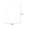 Podświetlane lustro łazienkowe 60x80cm led design w kształcie kropli Vmidur L Katalog