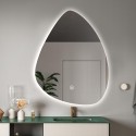 Lustro łazienkowe podświetlane LED design kropli 70x90cm Vmidur XL Promocja