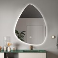 Lustro łazienkowe podświetlane LED design kropli 70x90cm Vmidur XL Promocja