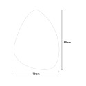Lustro łazienkowe podświetlane LED design kropli 70x90cm Vmidur XL Katalog