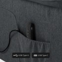Fotel relaksacyjny elektryczny dla osób starszych z podnoszeniem siedziska na kółkach z portem USB Giorgia Tech 