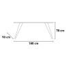 Stół do jadalni o nowoczesnym designie 180x90cm Żelazne nogi Eagan Model