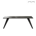 Stół jadalniany z drewna 210x90cm nowoczesny kuchenny żelazne nogi Anuk Promocja
