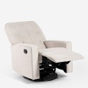 Fotel bujany z funkcją relaksu, obrotowy o 360 stopniach i regulacją nachylenia z podnóżkiem Anita Sprzedaż