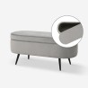 Puf pojemnik podnóżek z aksamitu ławka wejściowa design Renoir Cechy