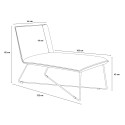 Fotel szezląg nowoczesny minimalistyczny welurowy Dumas. Środki