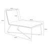 Fotel szezląg nowoczesny minimalistyczny welurowy Dumas. Środki