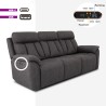 Sofa relaksacyjna elektryczna 3 osobowa regulowane oparcie 2 USB nowoczesna Savys Rabaty