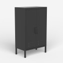 Szafka biurowa metalowa czarna 2-drzwiowa industrialna 65x36x105cm Colima Sprzedaż