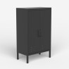 Szafka biurowa metalowa czarna 2-drzwiowa industrialna 65x36x105cm Colima Sprzedaż