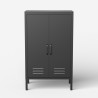 Szafka biurowa metalowa czarna 2-drzwiowa industrialna 65x36x105cm Colima Oferta