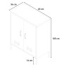 Szafka biurowa metalowa czarna 2-drzwiowa industrialna 65x36x105cm Colima Rabaty