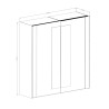 Szafa 2-drzwiowa z lustrem drzwiami przesuwnymi drewno dębowe w kolorze czarnym 200x64x213 Cadoc Oferta