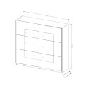 Szafa 2 drzwi przesuwnych biała z lustrem dębowa 180x60x210 Elaisa Katalog