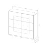 Szafa 2 drzwi przesuwnych biała z lustrem dębowa 180x60x210 Elaisa Katalog