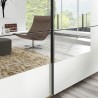 Szafa z dwojgiem szklanych przesuwnych drzwi w kolorze białym dąb jasny 200x60x210 Lille Katalog