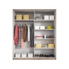 Szafa z dwojgiem szklanych przesuwnych drzwi w kolorze białym dąb jasny 200x60x210 Lille Oferta