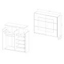 Szafa do sypialni 221x61x210cm drzwi przesuwne z lustrem Vilriour Katalog