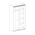 Szafa biała do sypialni garderoby drzwi przesuwne z lustrem 120x61x210 Many Katalog