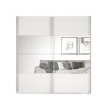 Szafa biała do sypialni drzwi przesuwne lustro 180x60x210 Sidey Oferta