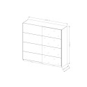 Szafa na ubrania 2-drzwiowa z lustrem 200x60x210 biała Mathea Sprzedaż