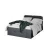 Łóżko 140x200cm w kolorze ciemnego dębu z szufladami  Anthe Oferta