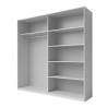 Szafa dębowa biała 2-drzwiowa z lustrem 200x61x210 Dailie Oferta