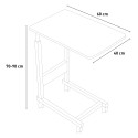 Stolik kawowy do salonu wielofunkcyjny 40x60cm regulowana wysokość 4 kółka Endy 