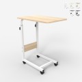 Stolik kawowy do salonu wielofunkcyjny 40x60cm regulowana wysokość 4 kółka Endy Promocja