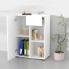 Biblioteczka niska biała regał do biura z szufladą i półką 65x35x89cm Maelis Sprzedaż