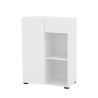Biblioteczka niska biała regał do biura z szufladą i półką 65x35x89cm Maelis Sprzedaż
