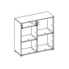 Biblioteczka biurowa niska z szufladą szafką 2 półki biała 90x35x89cm Habren Katalog