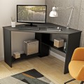 Biurko narożne do biura nauki 80x80x73cm czarne Newman Promocja