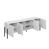Komoda TV szafka biała nowoczesny styl 4 drzwiczki 200x40x69cm Gardon Oferta