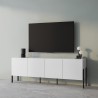 Komoda TV szafka biała nowoczesny styl 4 drzwiczki 200x40x69cm Gardon Sprzedaż