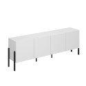 Komoda TV szafka biała nowoczesny styl 4 drzwiczki 200x40x69cm Gardon Sprzedaż