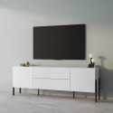 Komoda TV na telewizor w stylu nowoczesnym do salonu biała 2 drzwi 2 szuflady Kaveh Sprzedaż