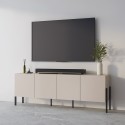 Komoda szafka na TV 4-drzwiowa beżowa w nowoczesnym stylu do salonu 200x40x69cm Givre Sprzedaż