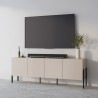 Komoda szafka na TV 4-drzwiowa beżowa w nowoczesnym stylu do salonu 200x40x69cm Givre Sprzedaż