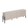 Komoda szafka na TV 4-drzwiowa beżowa w nowoczesnym stylu do salonu 200x40x69cm Givre Sprzedaż