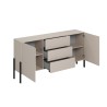 Szafka kredens kuchnia salon nowoczesna beżowa 3 szuflady 2 drzwi 184x40x89cm Sibel Oferta