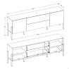 Komoda RTV 2 drzwiczek 2 szuflady minimalistyczny, nowoczesny design beż Kaylus Rabaty